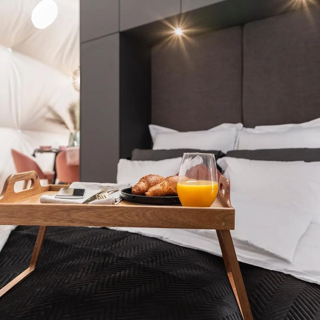 Luxury dome bed at The Harbors