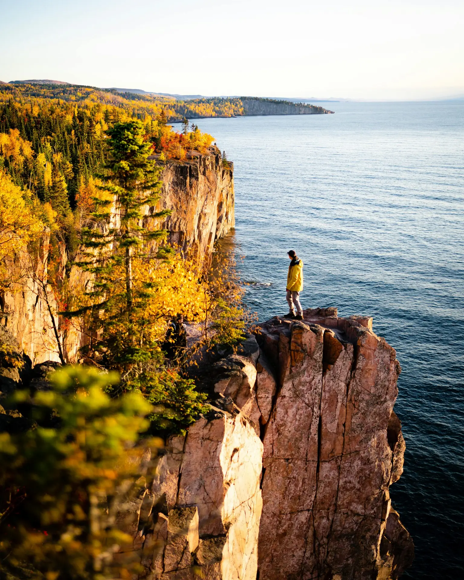 Cliff hike near Lake Superior