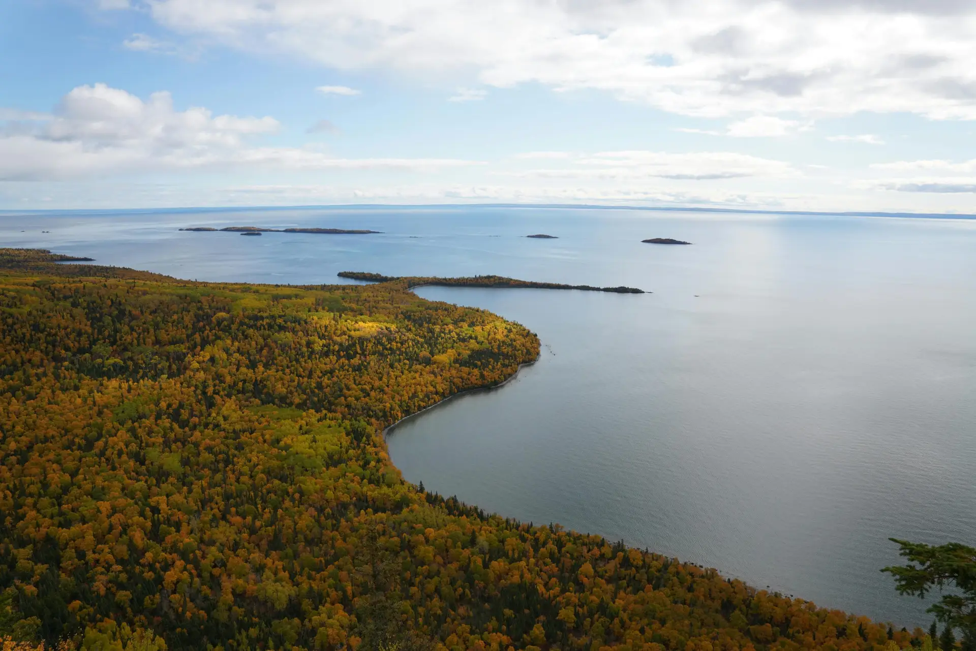 Lake Superior coast view near Two Harbors Minnesota