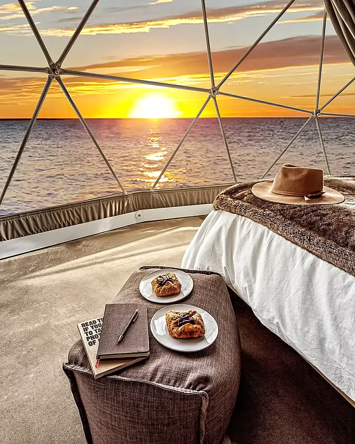 Luxury glamping stay at The Harbors