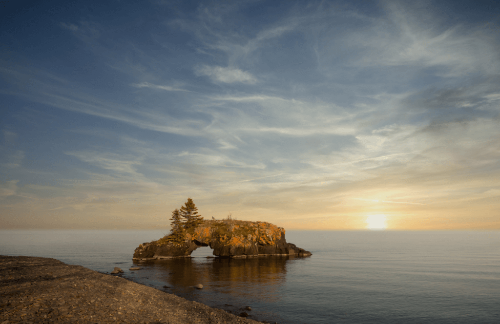 Hollow Rock on Lake Superior scenic drive in Minnesota