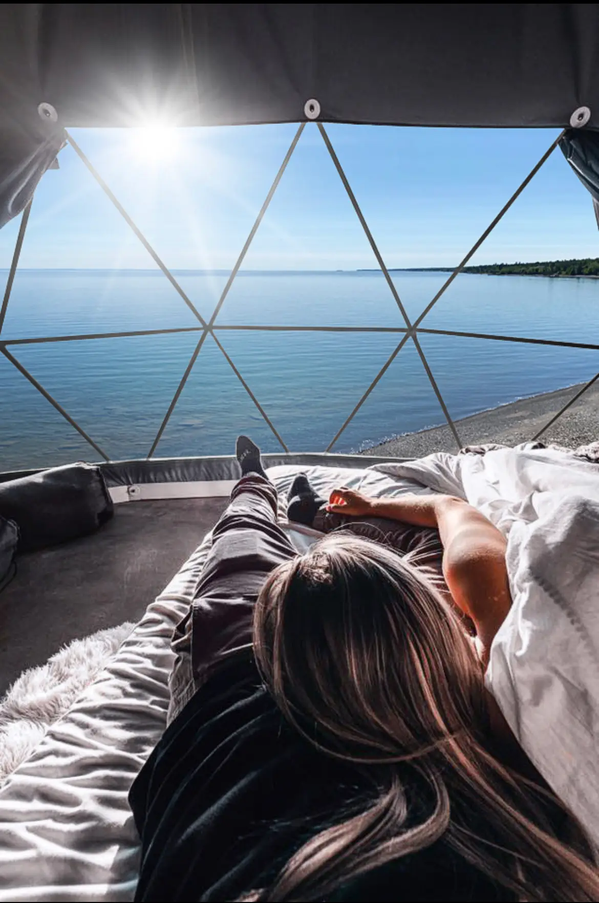 Luxury dome bedroom detail