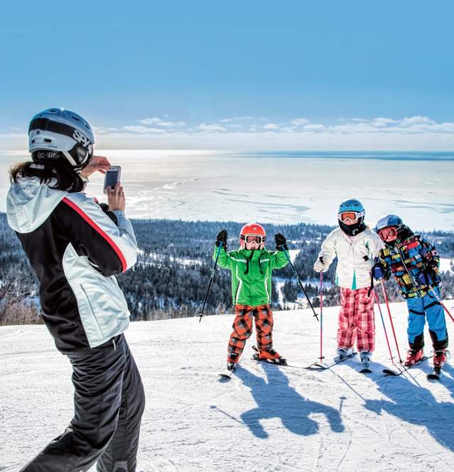Skiing and snowboarding near Lutsen Minnesota
