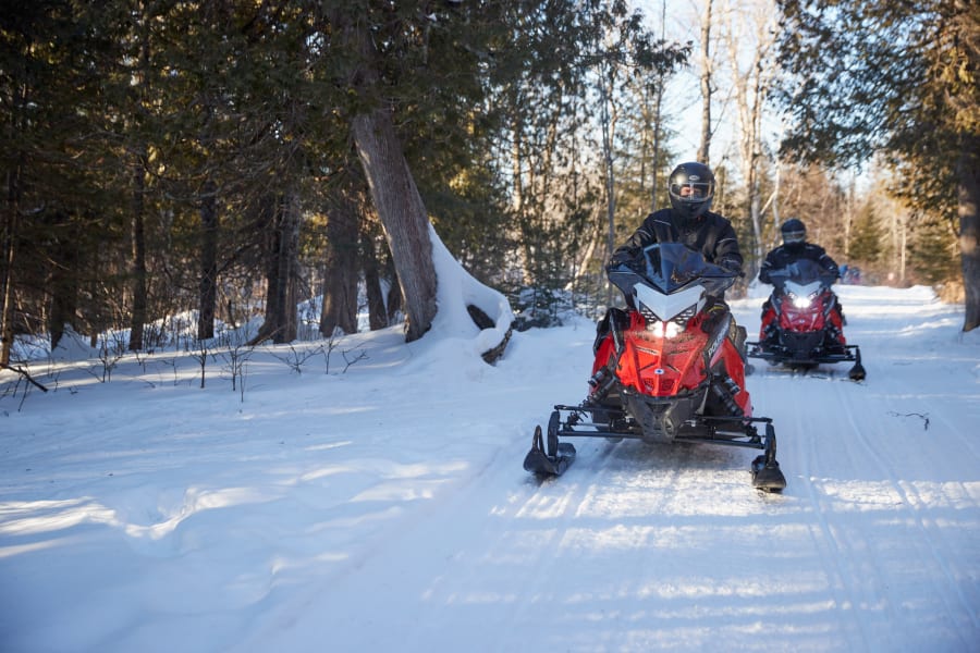Snowmobiling in Northern Minnesota