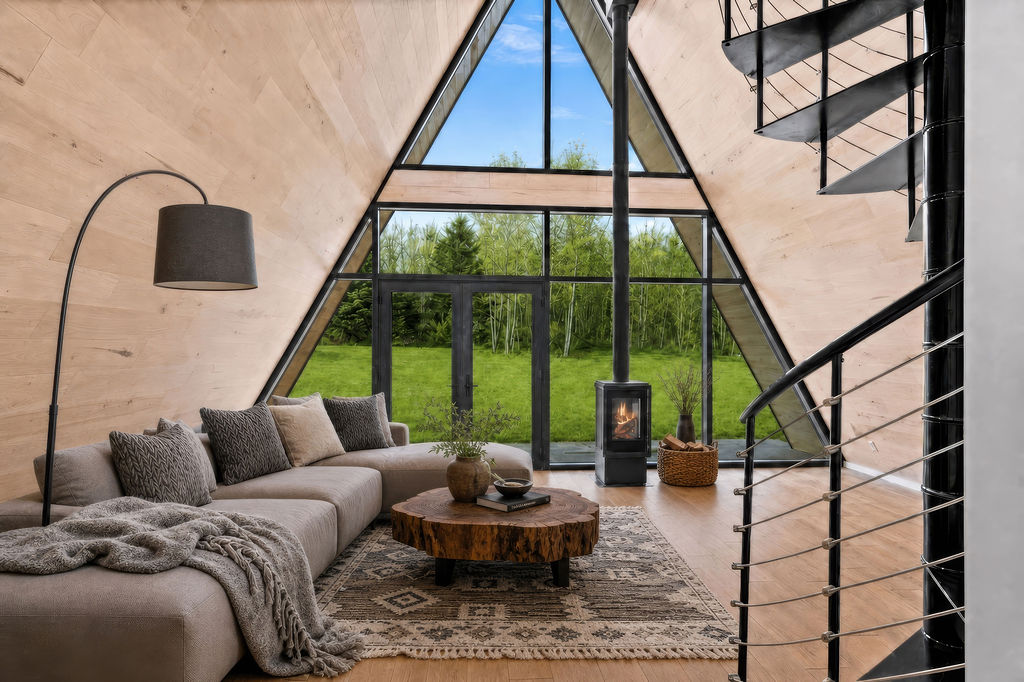Cozy A-Frame bedroom at The Harbors