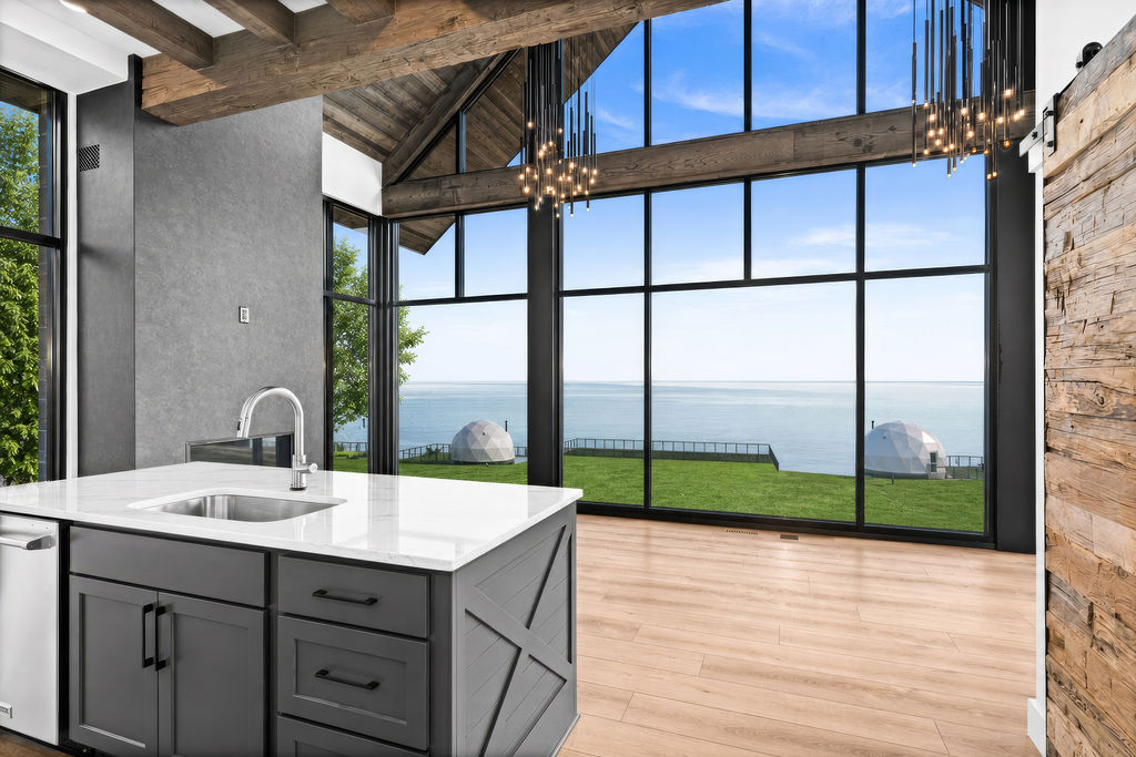 Luxury villa bedroom near Lake Superior